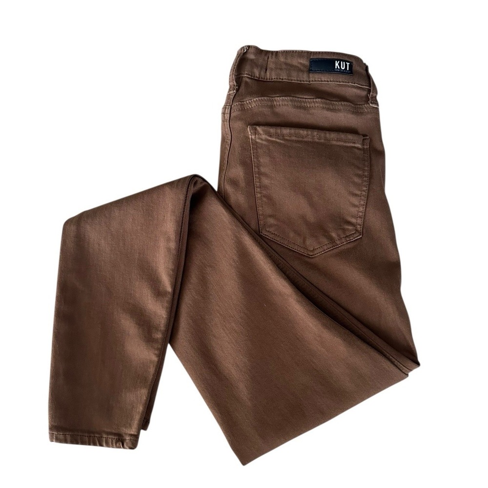 KUT From‎ The Kloth Mia Fab Ab Toothpick Skinny Jeans Size 4 Nutmeg Fall Fashion